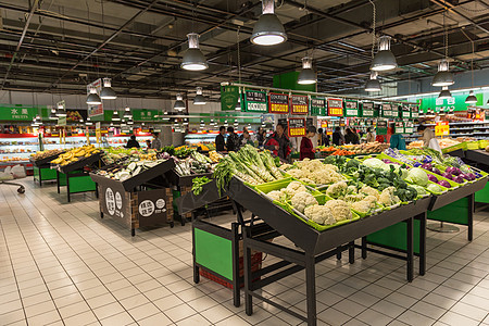 超市蔬菜水果摊位展示健康高清图片素材