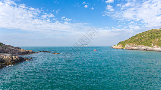 蓝天白云大海惠东海岛蓝天白云背景