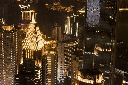 解放碑纽约夜景高清图片