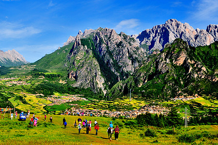 冒血旺甘南风光背景