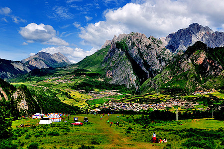 冒血旺甘南风光背景