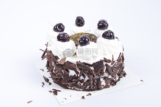 蓝莓巧克力刨花奶油蛋糕图片