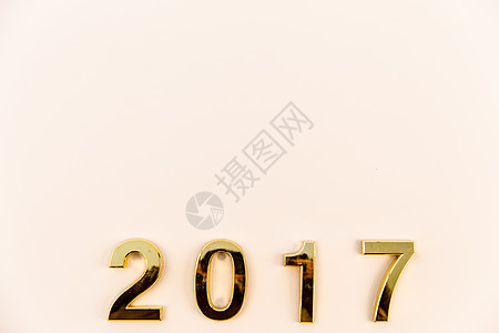 简单数字新年2017背景图片