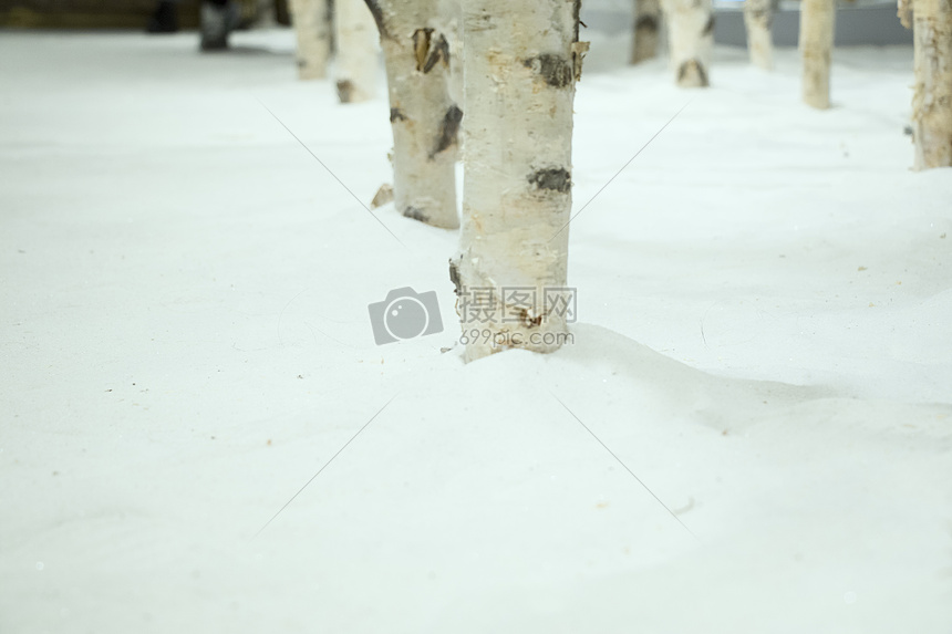 商场室内雪景雪地造景图片