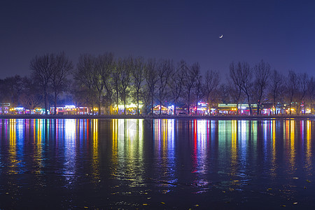 夜景.什刹海图片