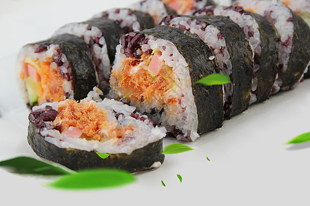 海苔紫菜包饭寿司卷背景