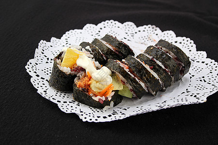 紫菜包饭寿司卷背景图片