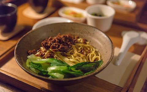 台式肉酱面面食有机面高清图片