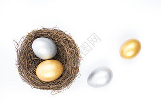 鸟巢里的蛋多角度拍摄图片