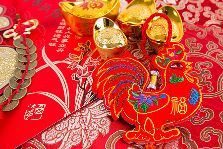 喜庆氛围春节鸡年挂饰图片
