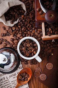 静物咖啡咖啡烘焙高清图片
