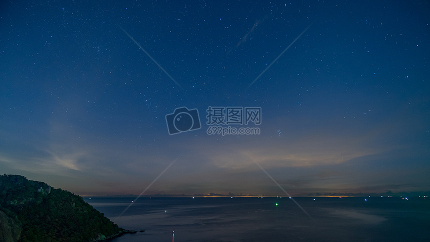 海上星空图片