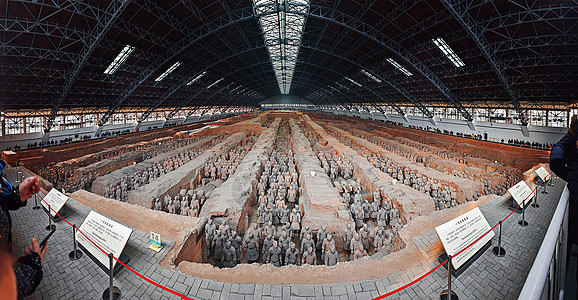 兵马俑图片兵马俑全景背景