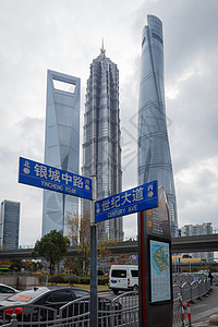 企业高楼上海陆家嘴城市现代建筑结构外立面背景