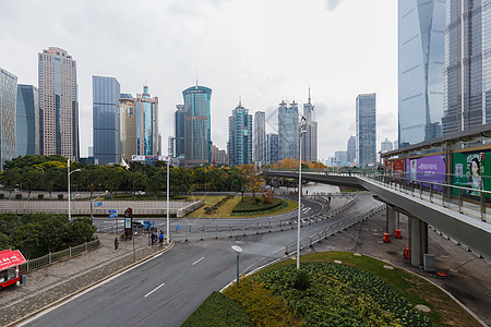 企业高楼上海陆家嘴城市现代建筑结构外立面背景