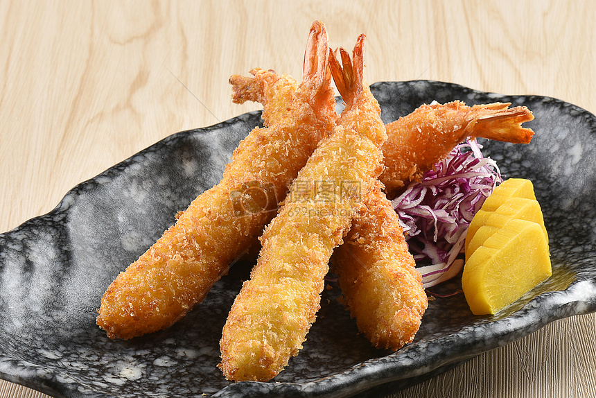 日式料理油炸虾图片