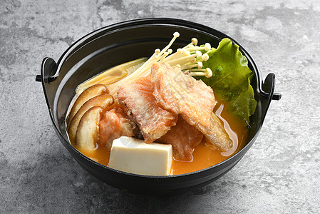 日式料理扇贝豆腐高清图片
