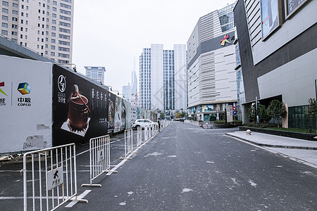 空阔大气道路城市建筑背景图片