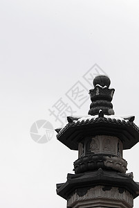 寺院佛头雕像高清图片