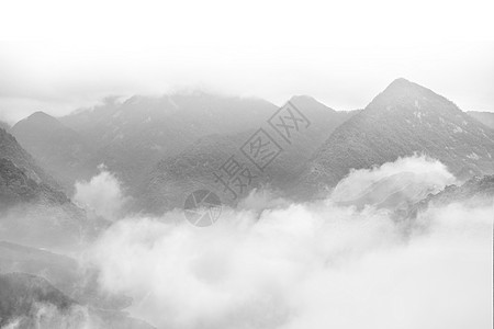 黑白风景武夷山云雾背景