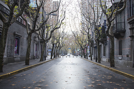 酒吧街道上海特色建筑石库门背景