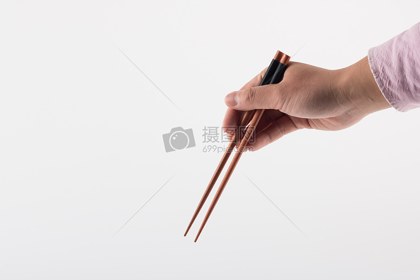 拿筷子特写图片