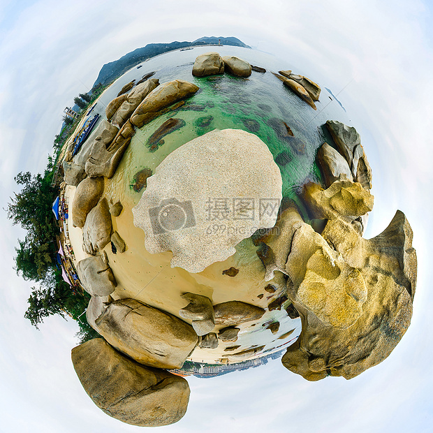 360度航拍全景小行星摄影图片素材免费下载_