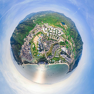 360度航拍全景小行星图片