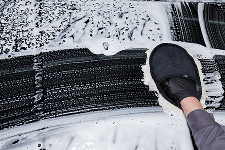 洗车毛巾洗车养车汽车美容保养背景