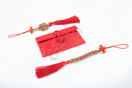 简约龙年新年红包袋新年传统元素平铺背景