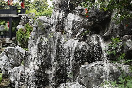 假山流水图片