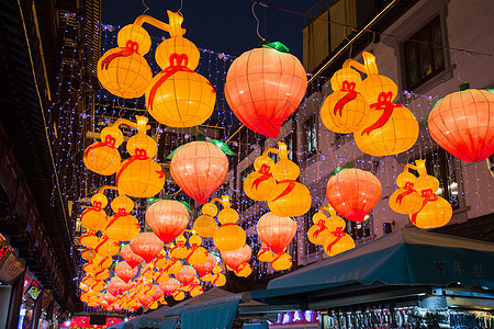 中国新年春节灯会夜景图片