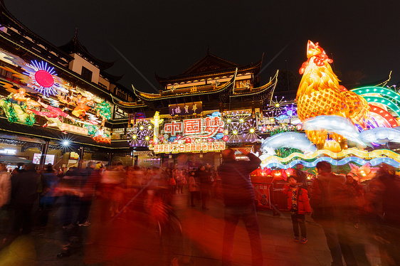 中国新年春节灯会夜景图片