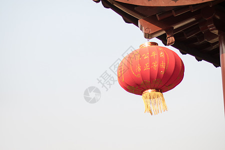 新年街景过年红灯笼背景