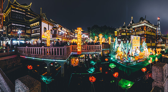 春节豫园传统灯会年味高清图片素材