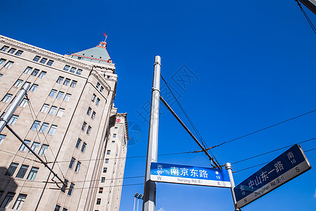 南京东路上海黄浦区国外设计建筑背景