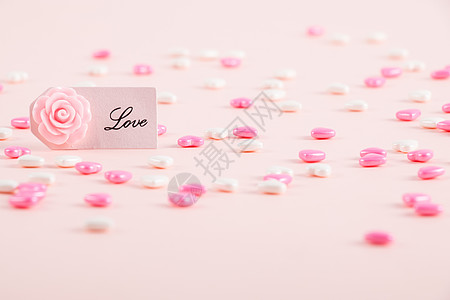 粉色爱心标签粉色甜蜜新婚背景背景