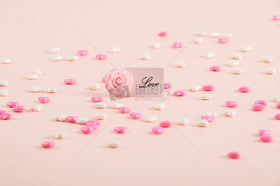粉色甜蜜新婚背景图片