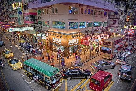 香港街景巴士高清图片素材