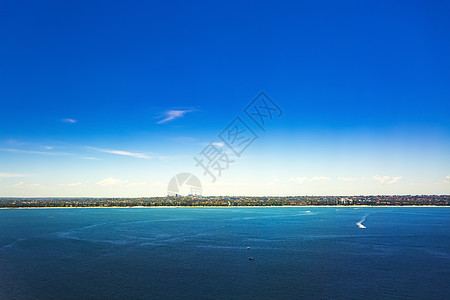 沙滩全景俯瞰澳大利亚港湾背景