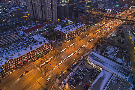 黑白车春雪.夜景背景