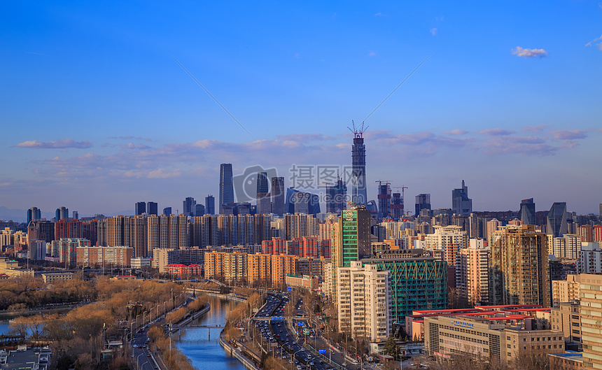 北京城爬楼俯瞰图片