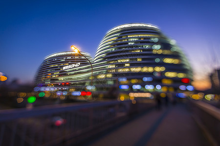 银河soho夜景梦幻的SOHO背景