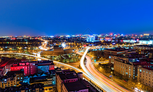 德胜门城市夜景高清图片