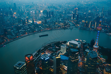 上海城市夜景俯拍高清图片