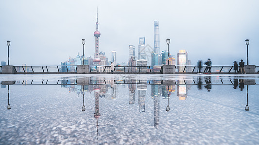上海建筑群上海外滩形象照片背景
