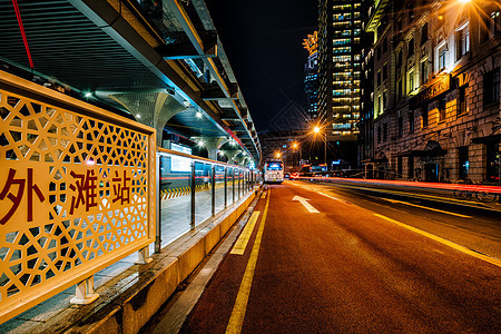 上海中速交通夜景背景图片