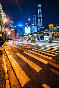夜晚公路上海中速交通夜景背景