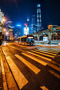 上海中速交通夜景高清图片
