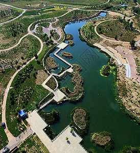 小区水池景观 风光背景